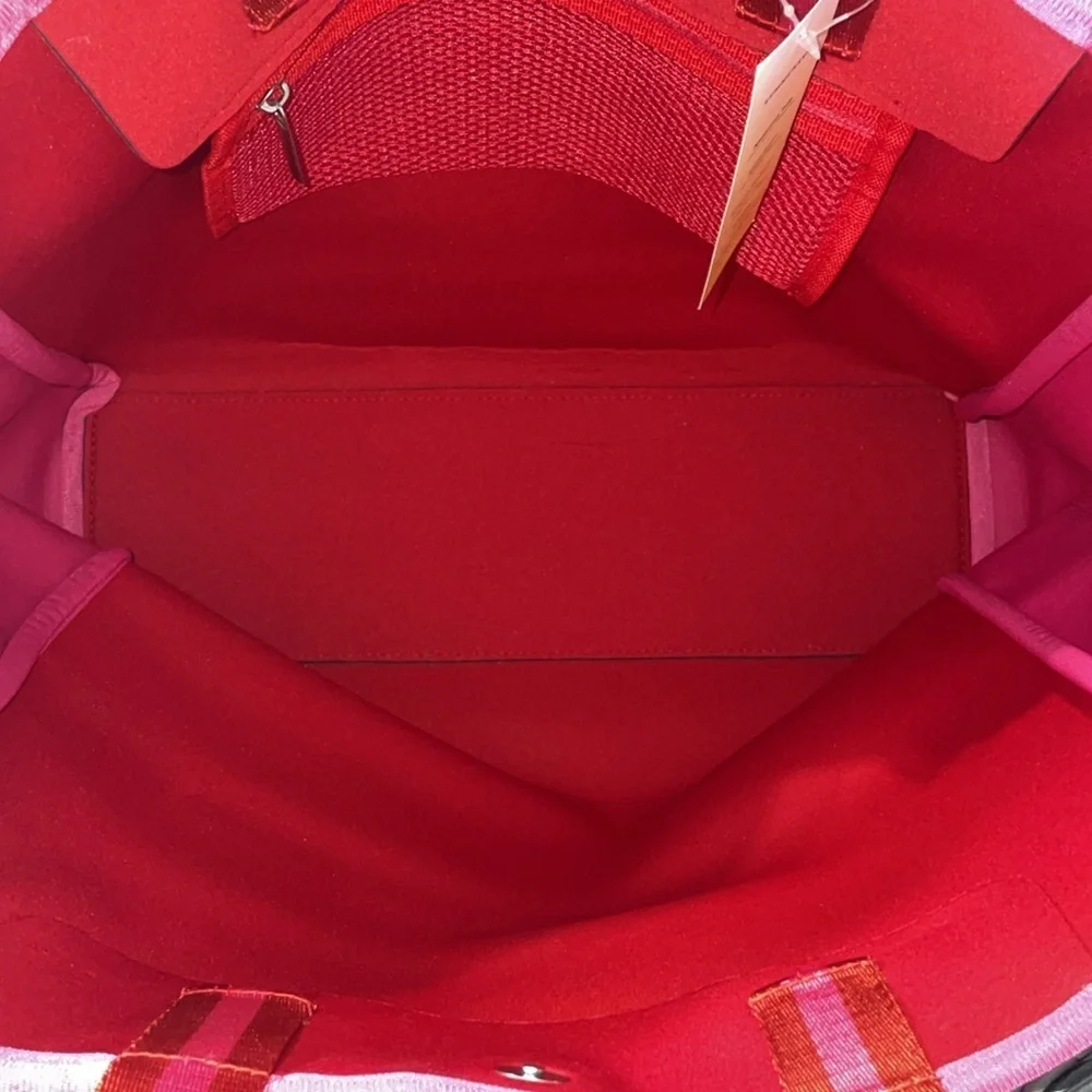 Neoprene Summersalt tote bag hot pink and red
